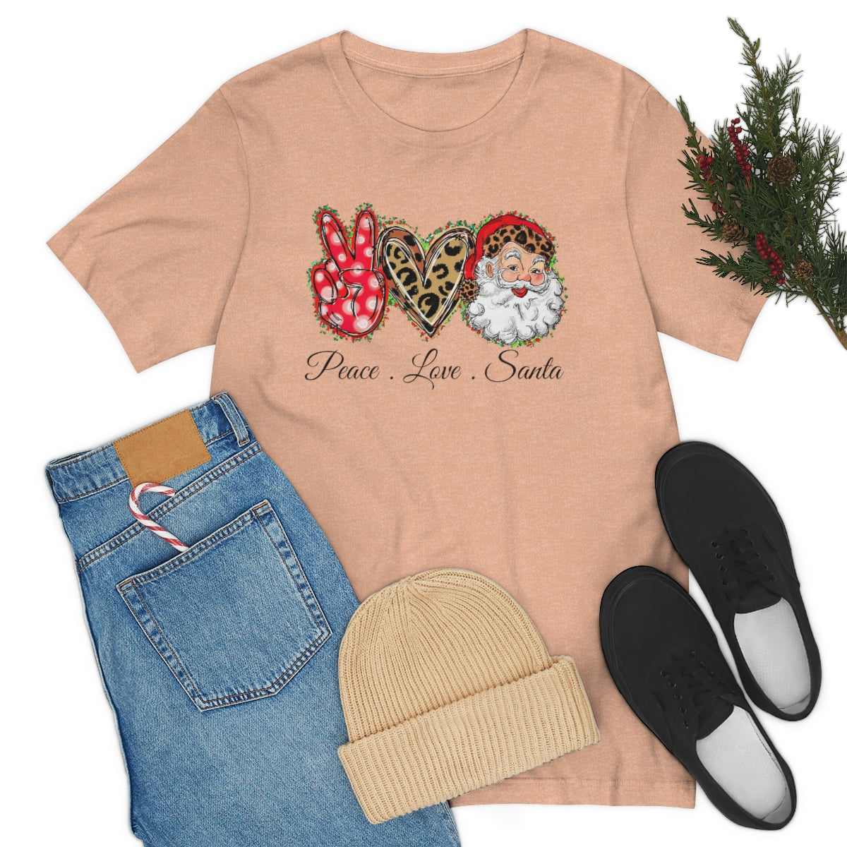 Peace, Love, Santa T-Shirt