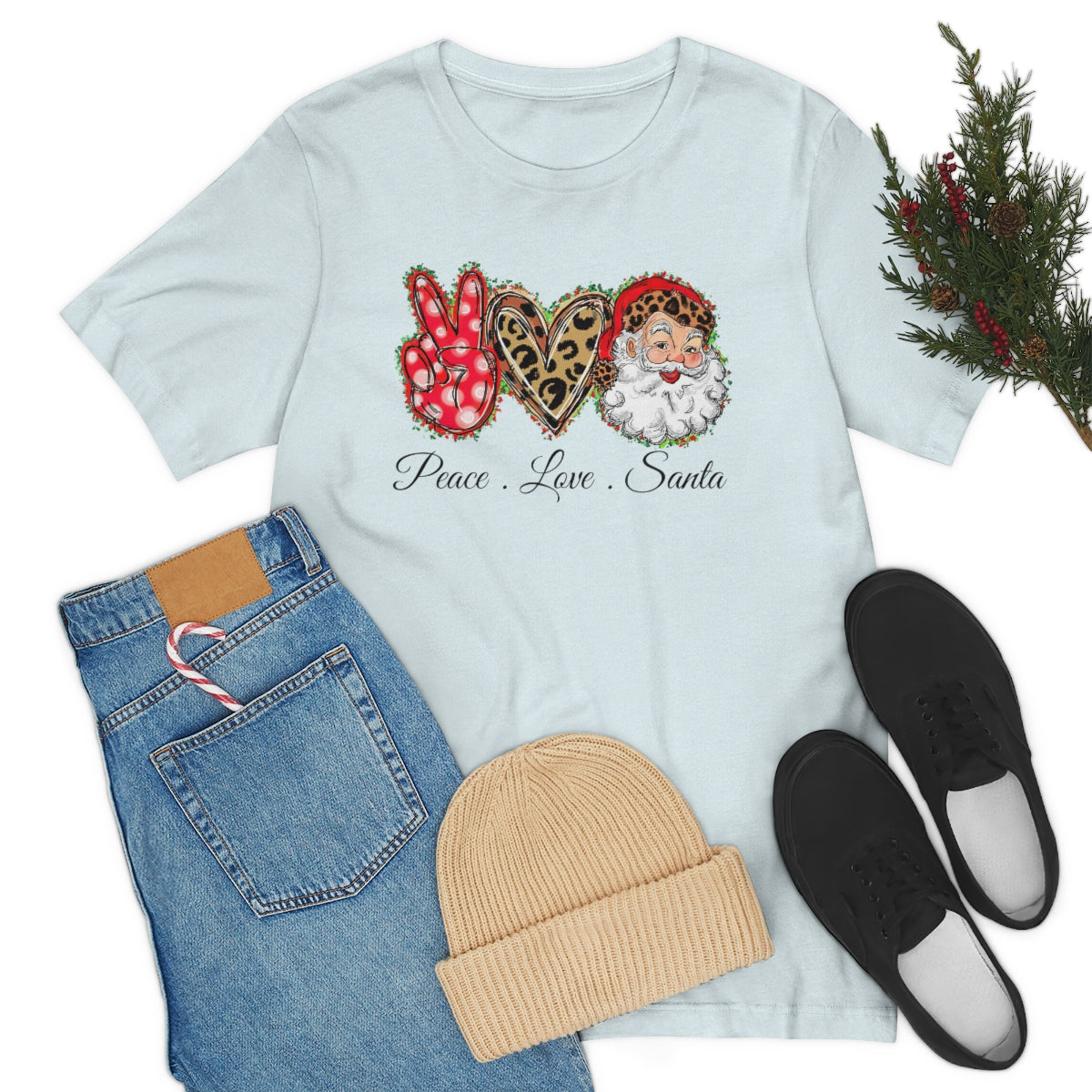 Peace, Love, Santa T-Shirt