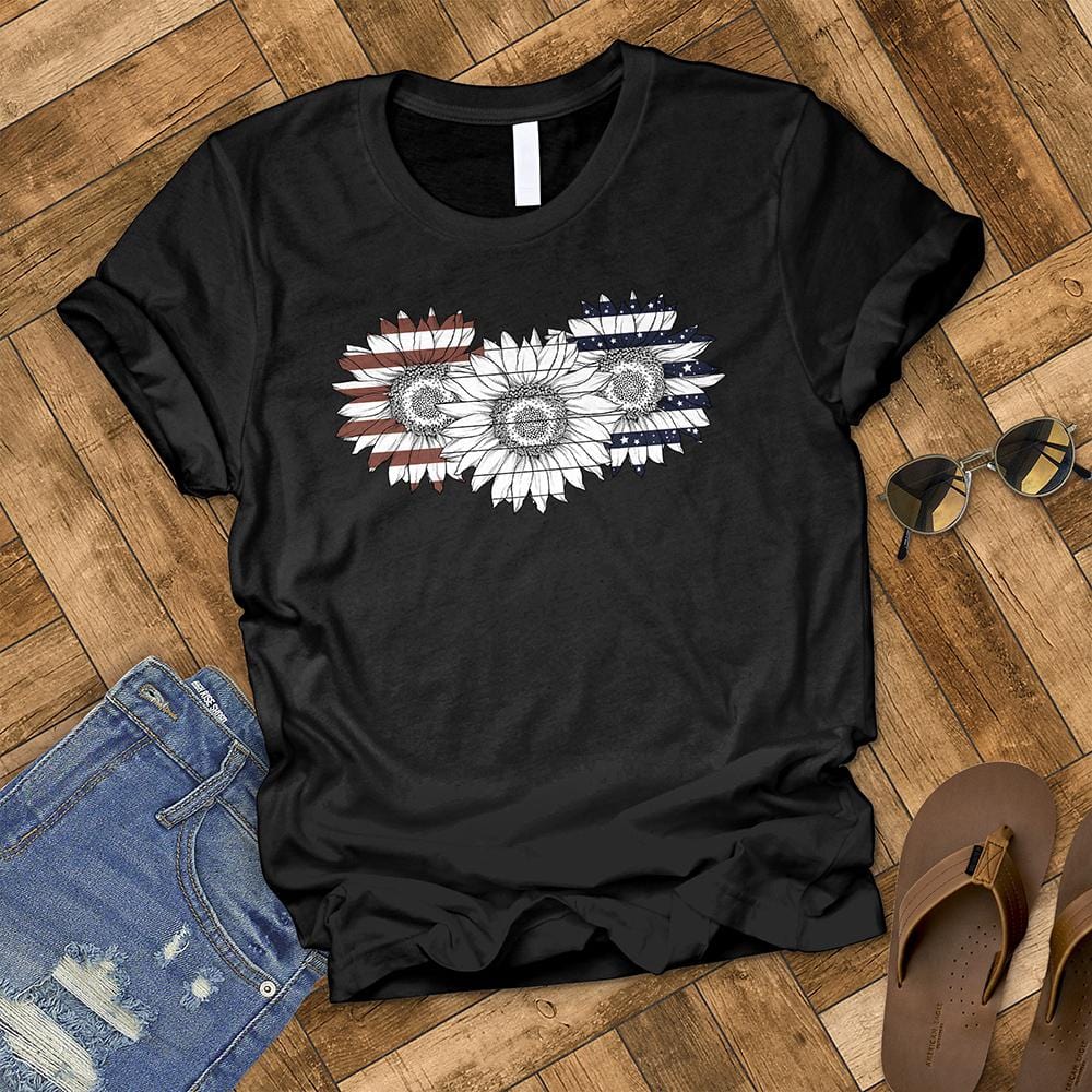 Patriotic Flowers Tee
