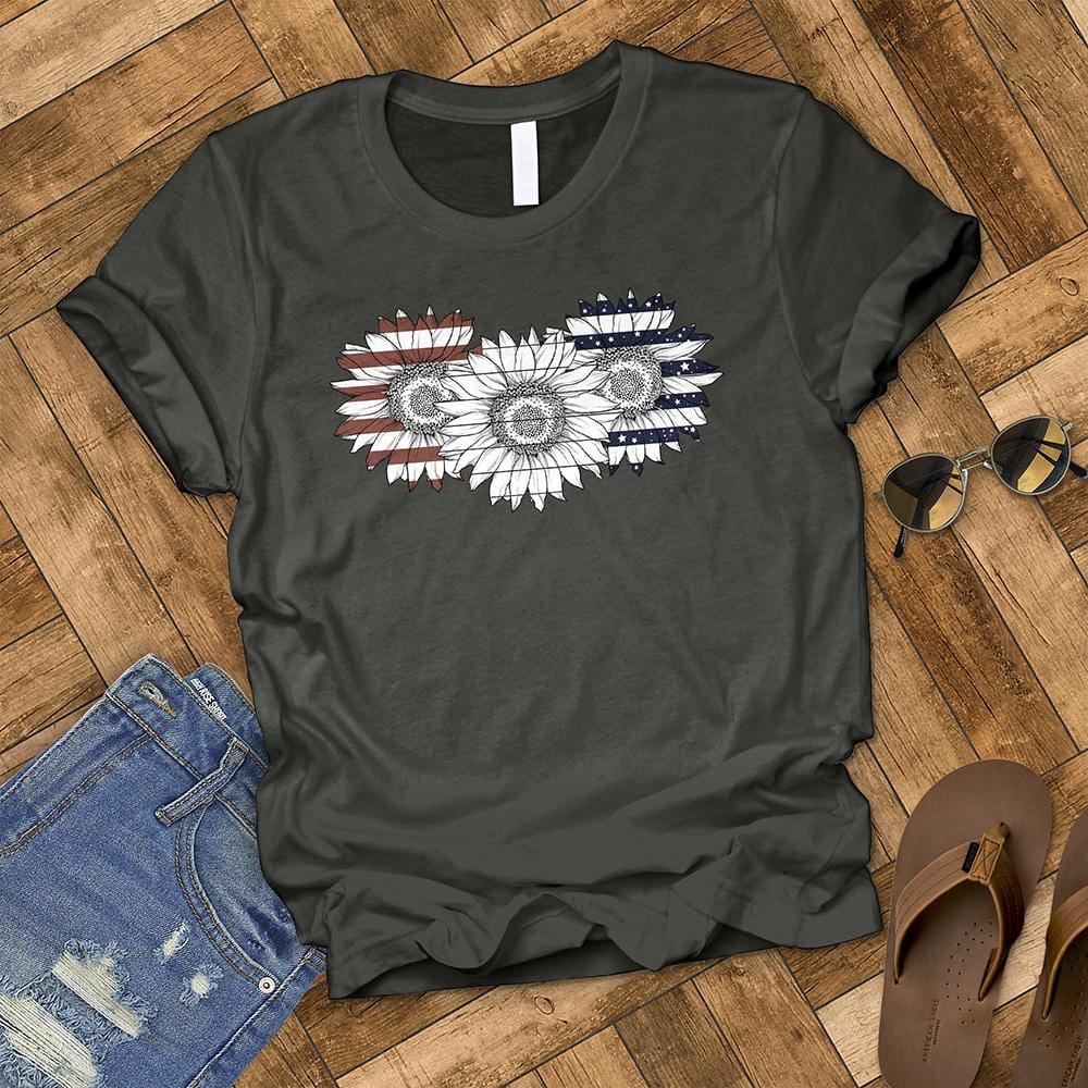 Patriotic Flowers Tee
