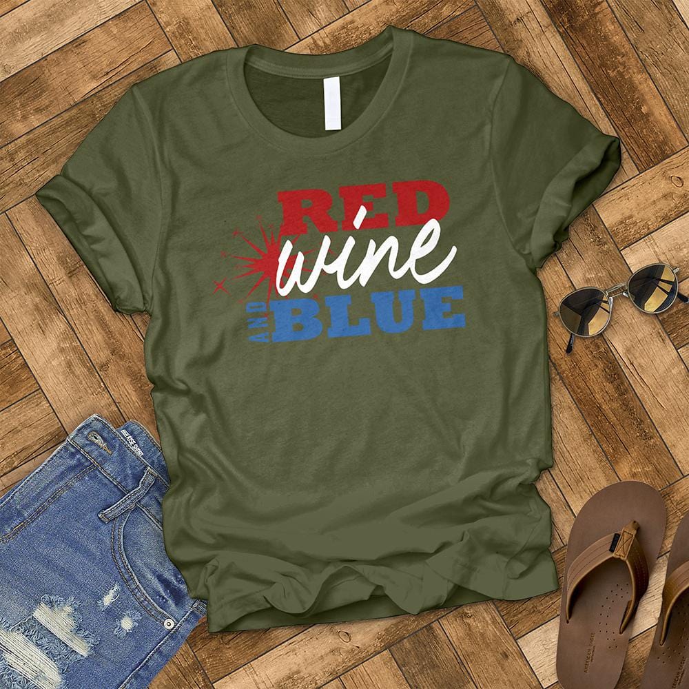 Red, Wine, and Blue Tee