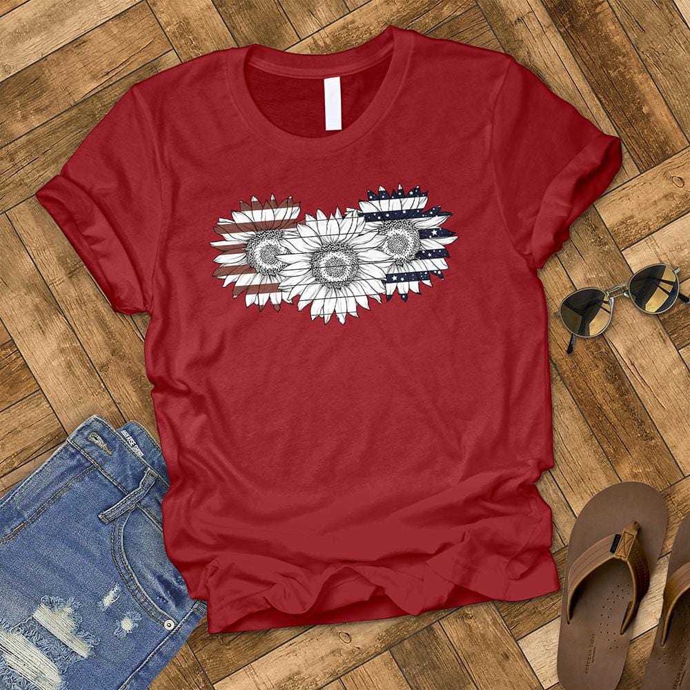 Patriotic Flowers Tee