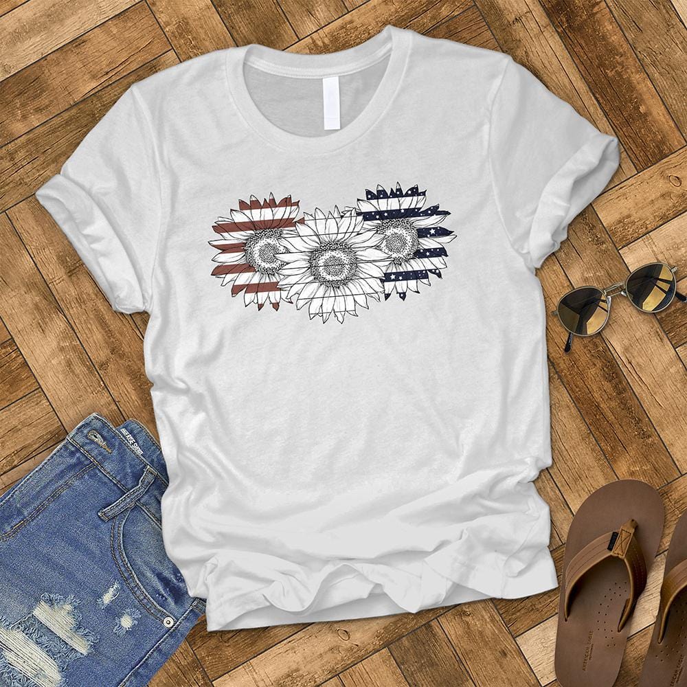 Patriotic Flowers Tee