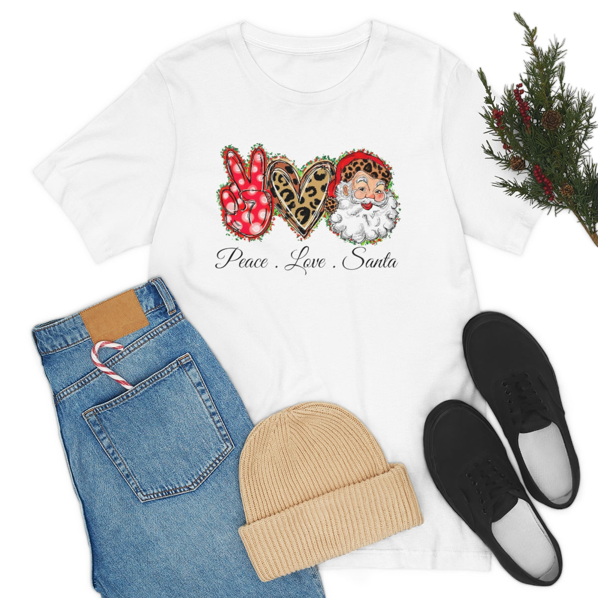 Peace, Love, Santa T-Shirt