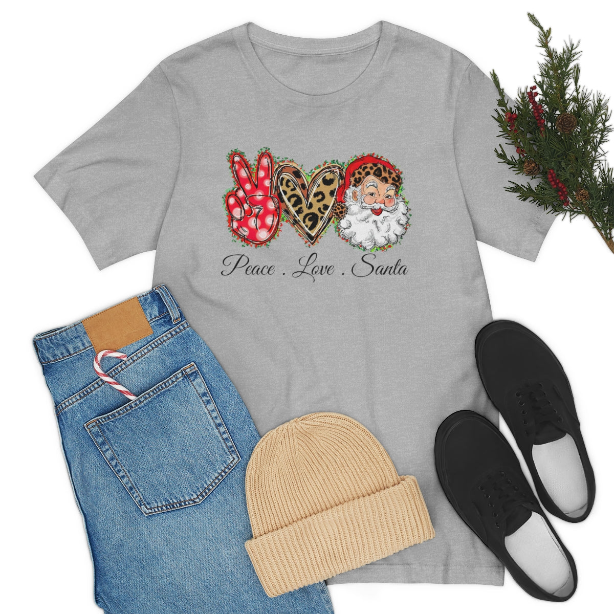 Peace, Love, Santa T-Shirt